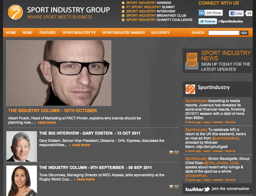 Sport Industry Group Albert Pusch